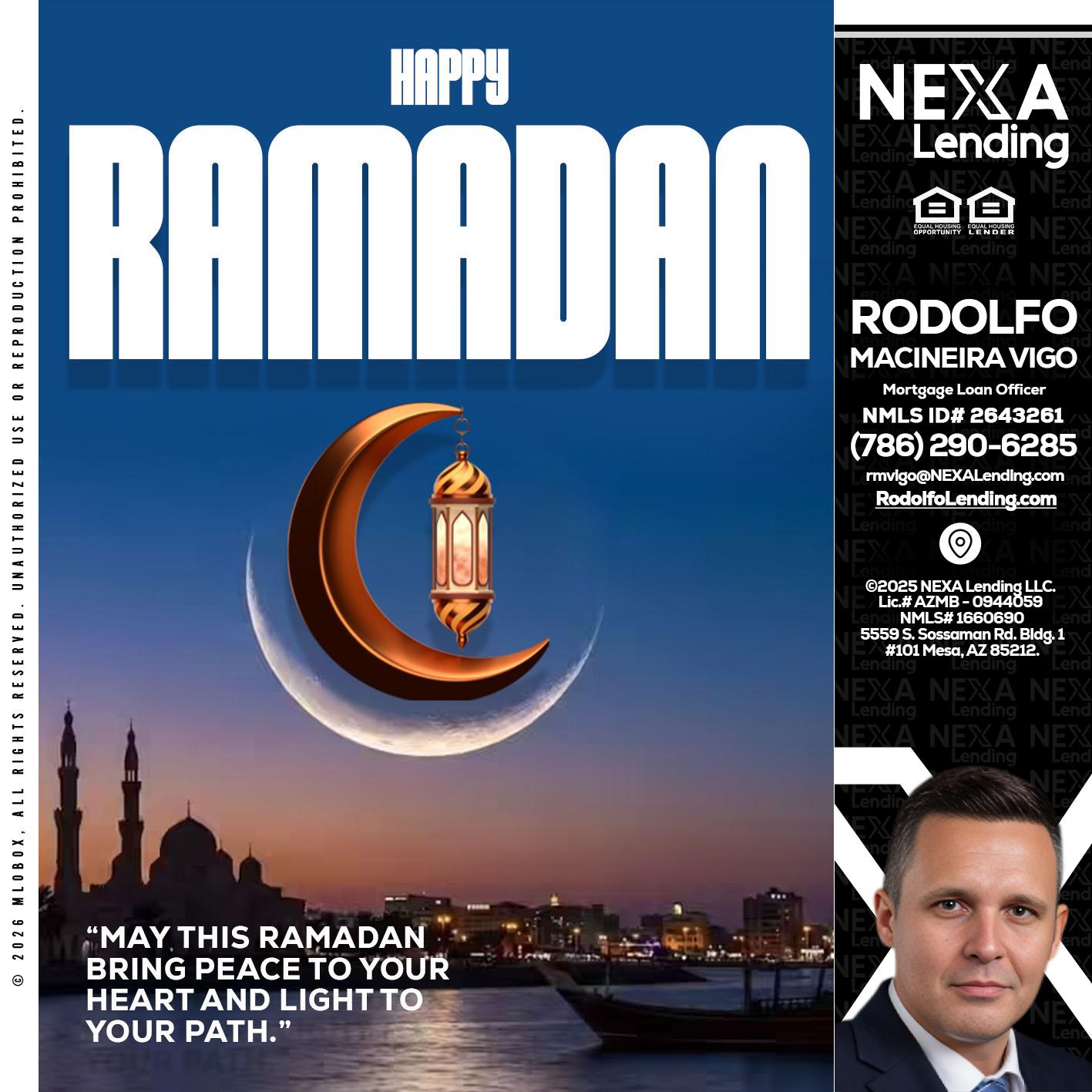 RAMADAN - Rodolfo Macineira Vigo -Mortgage Loan Officer