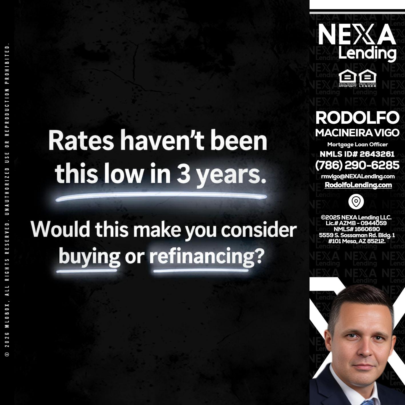 RATES HAVEN'T - Rodolfo Macineira Vigo -Mortgage Loan Officer
