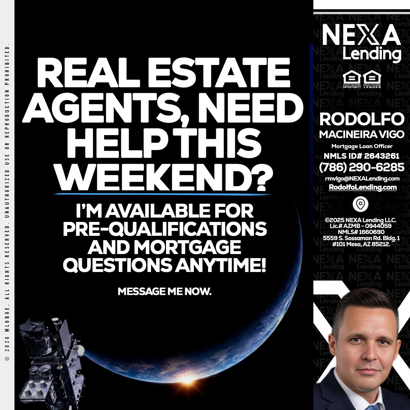 REAL ESTATE AGENTS - Rodolfo Macineira Vigo -Mortgage Loan Officer