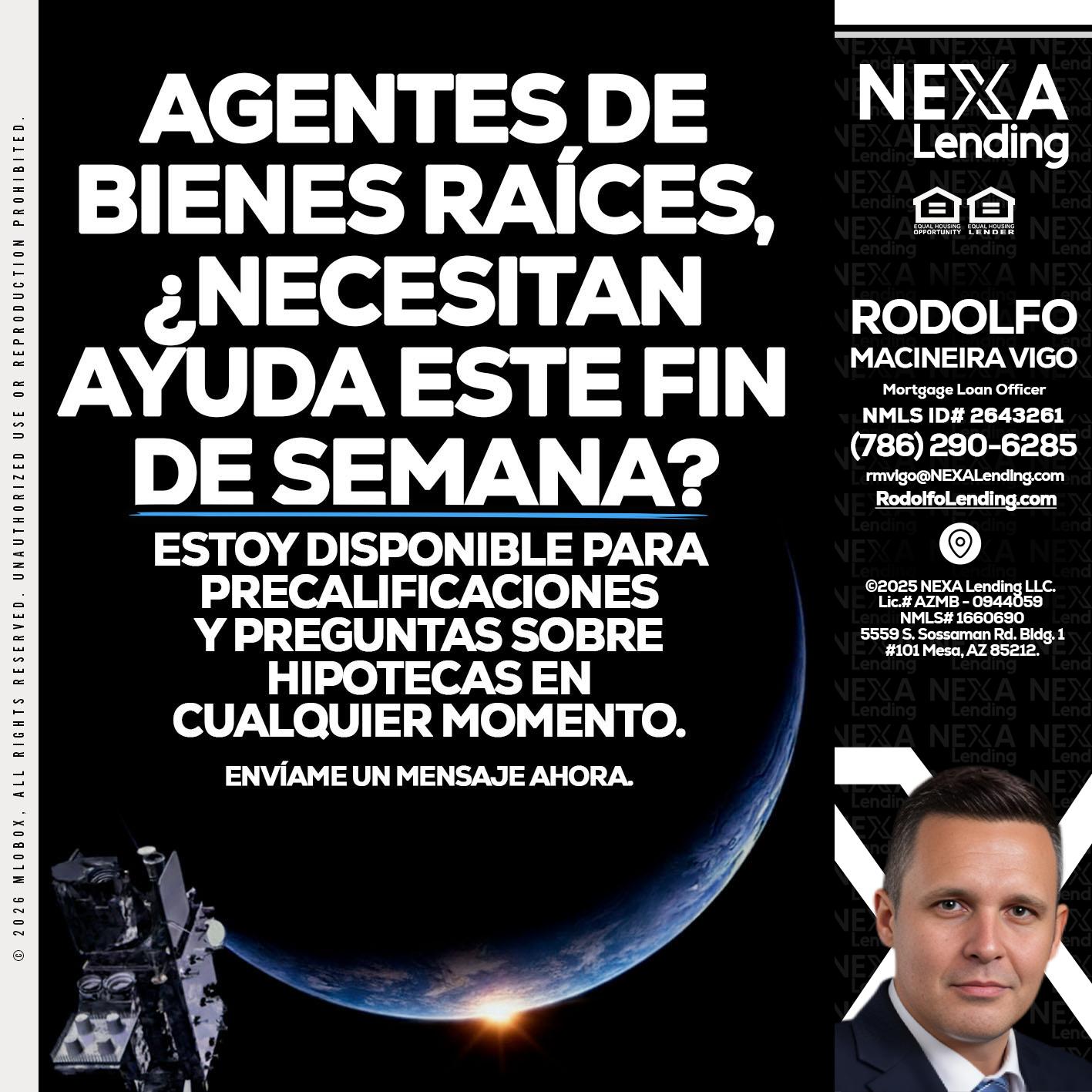 AGENTES DE BIENES RAICES - Rodolfo Macineira Vigo -Mortgage Loan Officer