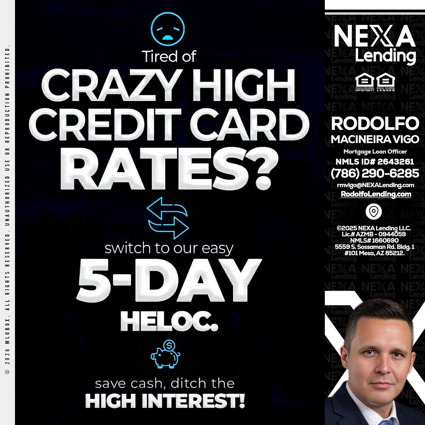 CRAZY HIGH - Rodolfo Macineira Vigo -Mortgage Loan Officer