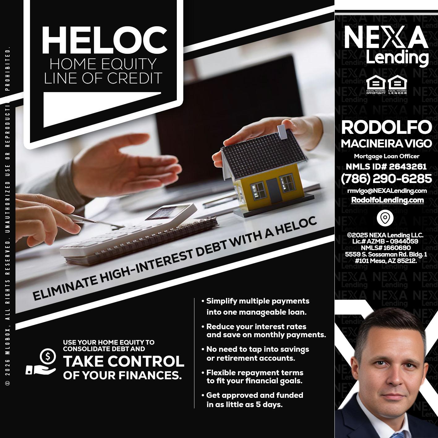 HELOC - Rodolfo Macineira Vigo -Mortgage Loan Officer