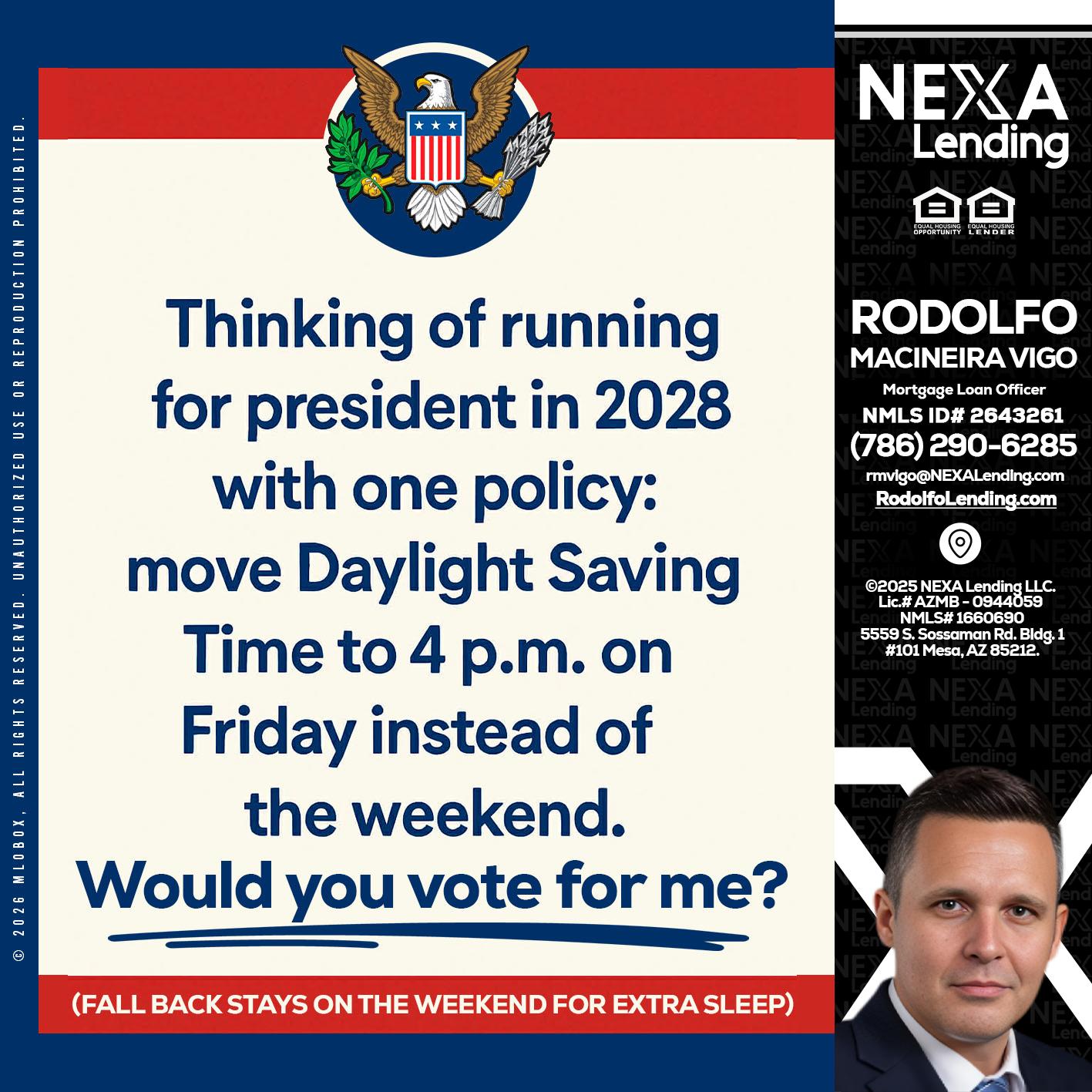 THINKING OF RUNING - Rodolfo Macineira Vigo -Mortgage Loan Officer