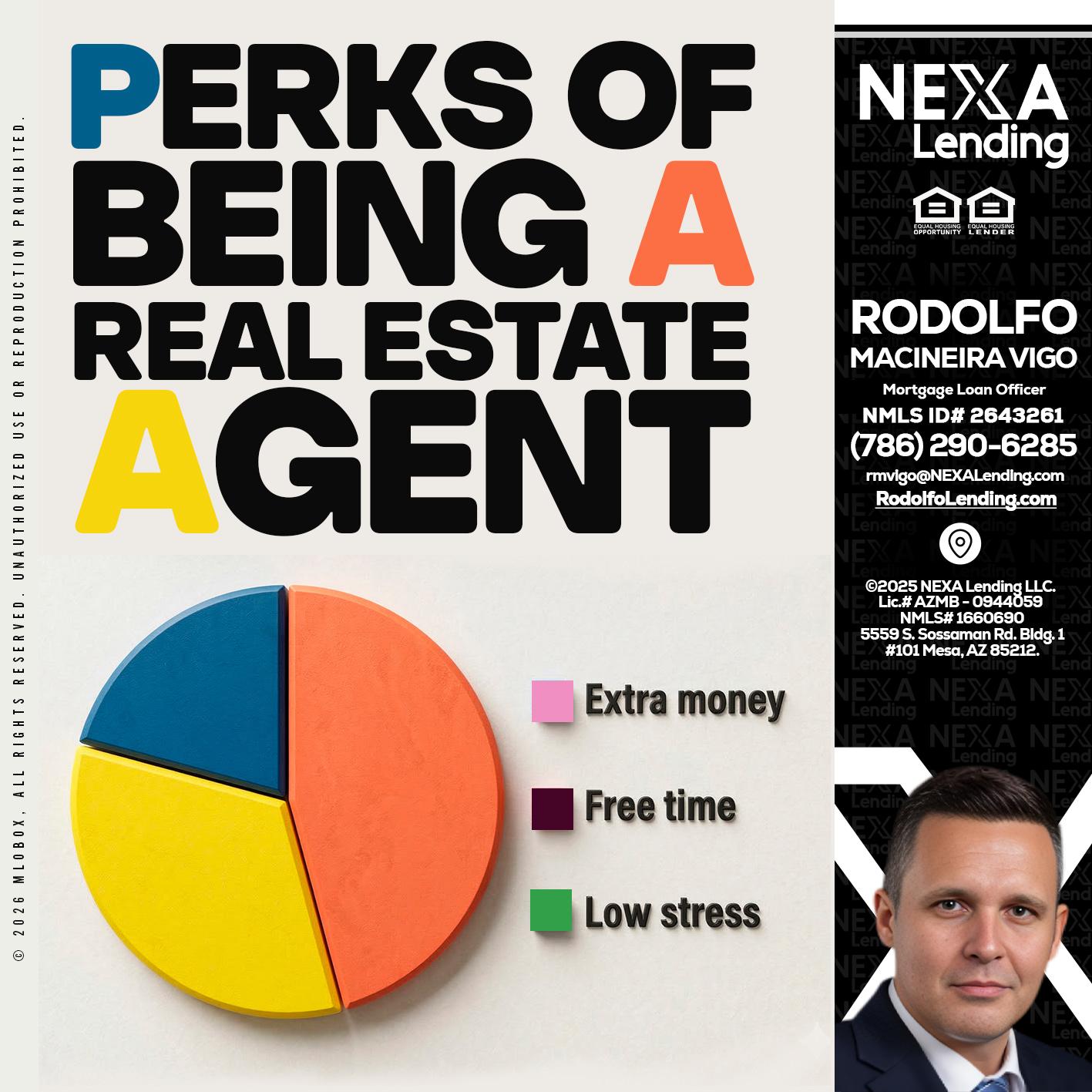 PERKS OF BEING - Rodolfo Macineira Vigo -Mortgage Loan Officer