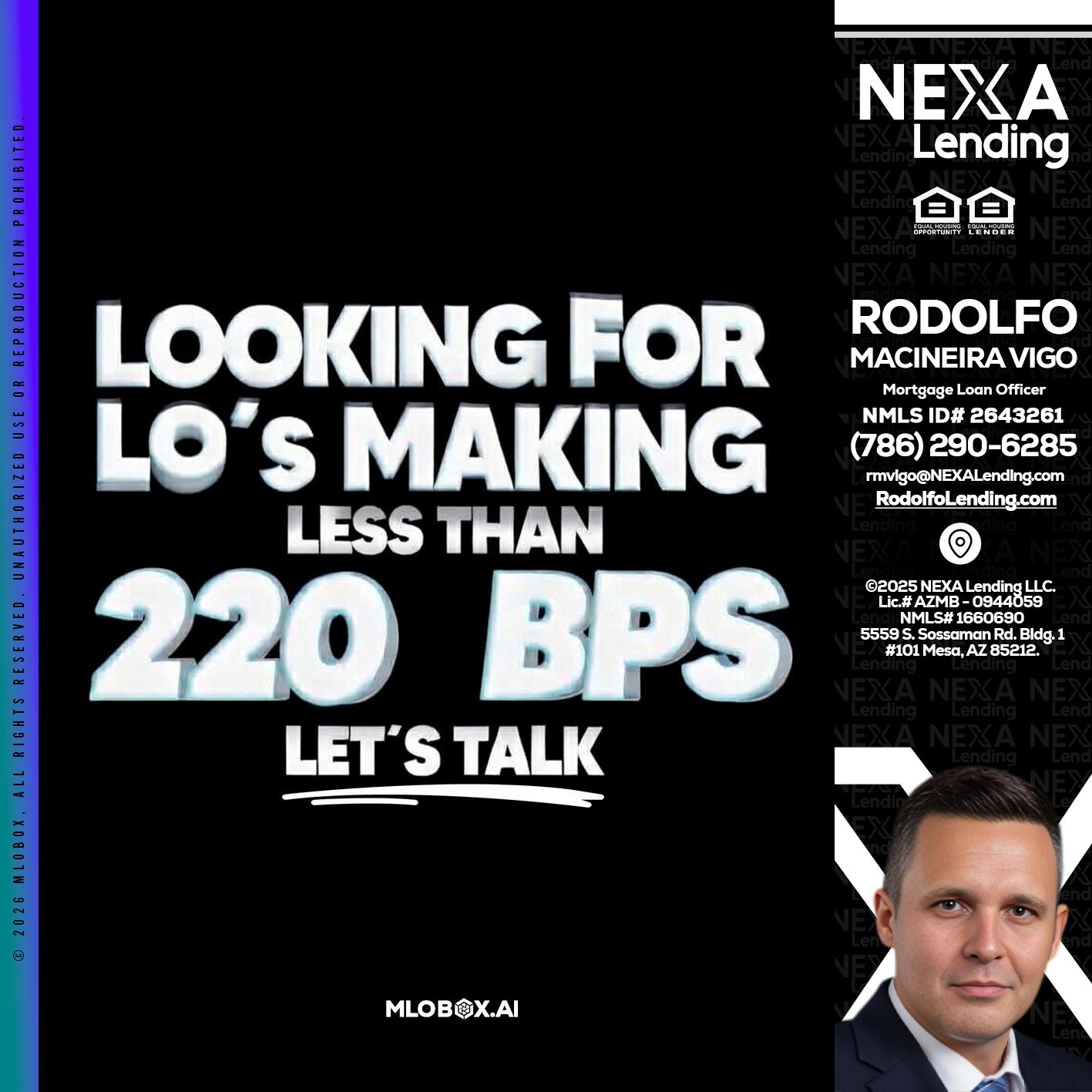 LOOKING FOR - Rodolfo Macineira Vigo -Mortgage Loan Officer