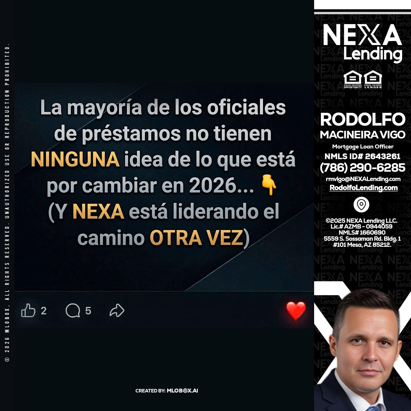 la mayoría de - Rodolfo Macineira Vigo -Mortgage Loan Officer