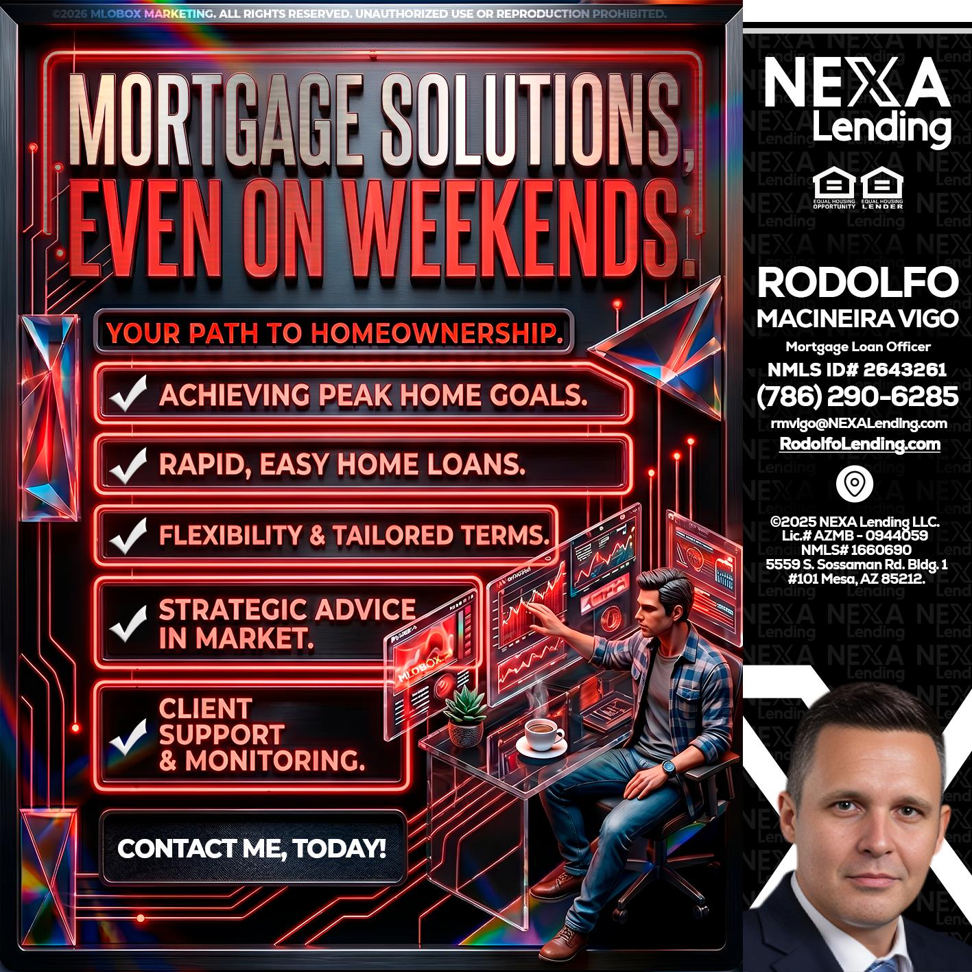 WEEKEND SOLUTIONS - Rodolfo Macineira Vigo -Mortgage Loan Officer