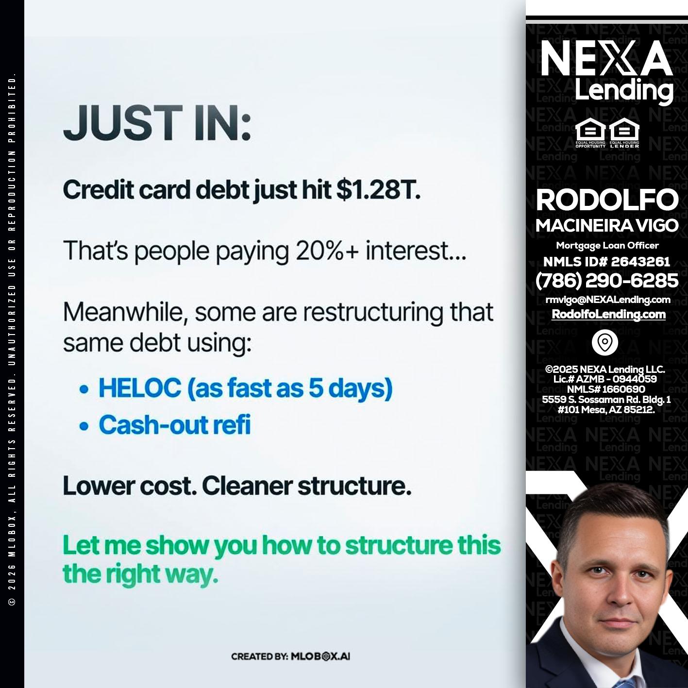 JUST IN - Rodolfo Macineira Vigo -Mortgage Loan Officer