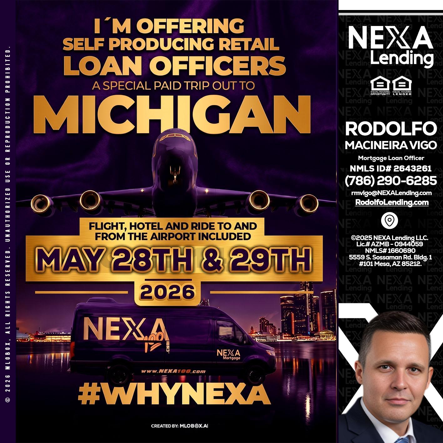 MICHIGAN - Rodolfo Macineira Vigo -Mortgage Loan Officer