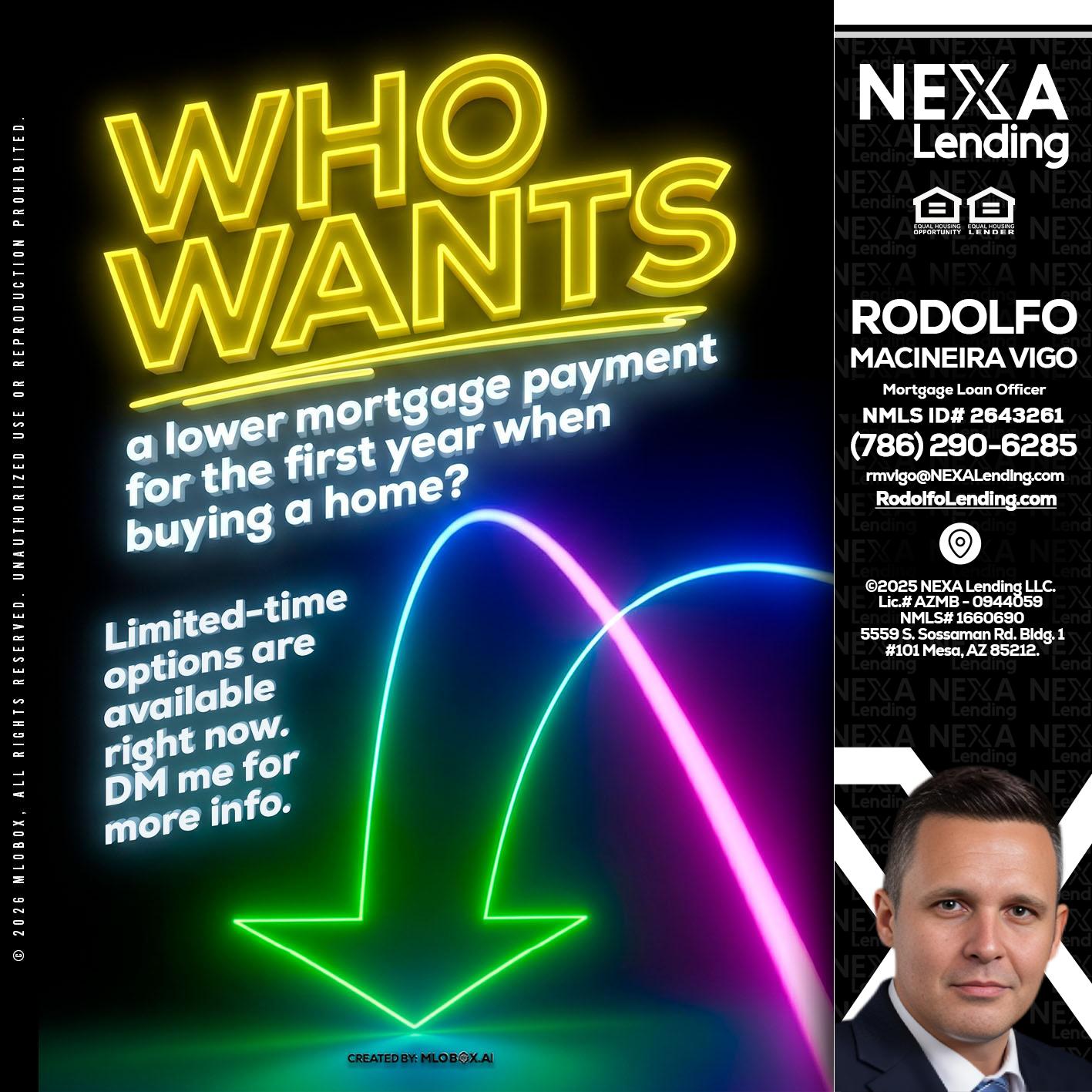 WHO WANTS - Rodolfo Macineira Vigo -Mortgage Loan Officer