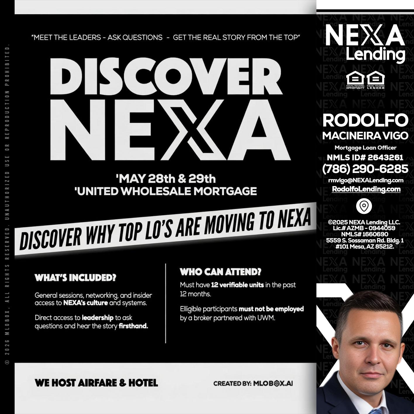 DISCOVER NEXA - Rodolfo Macineira Vigo -Mortgage Loan Officer