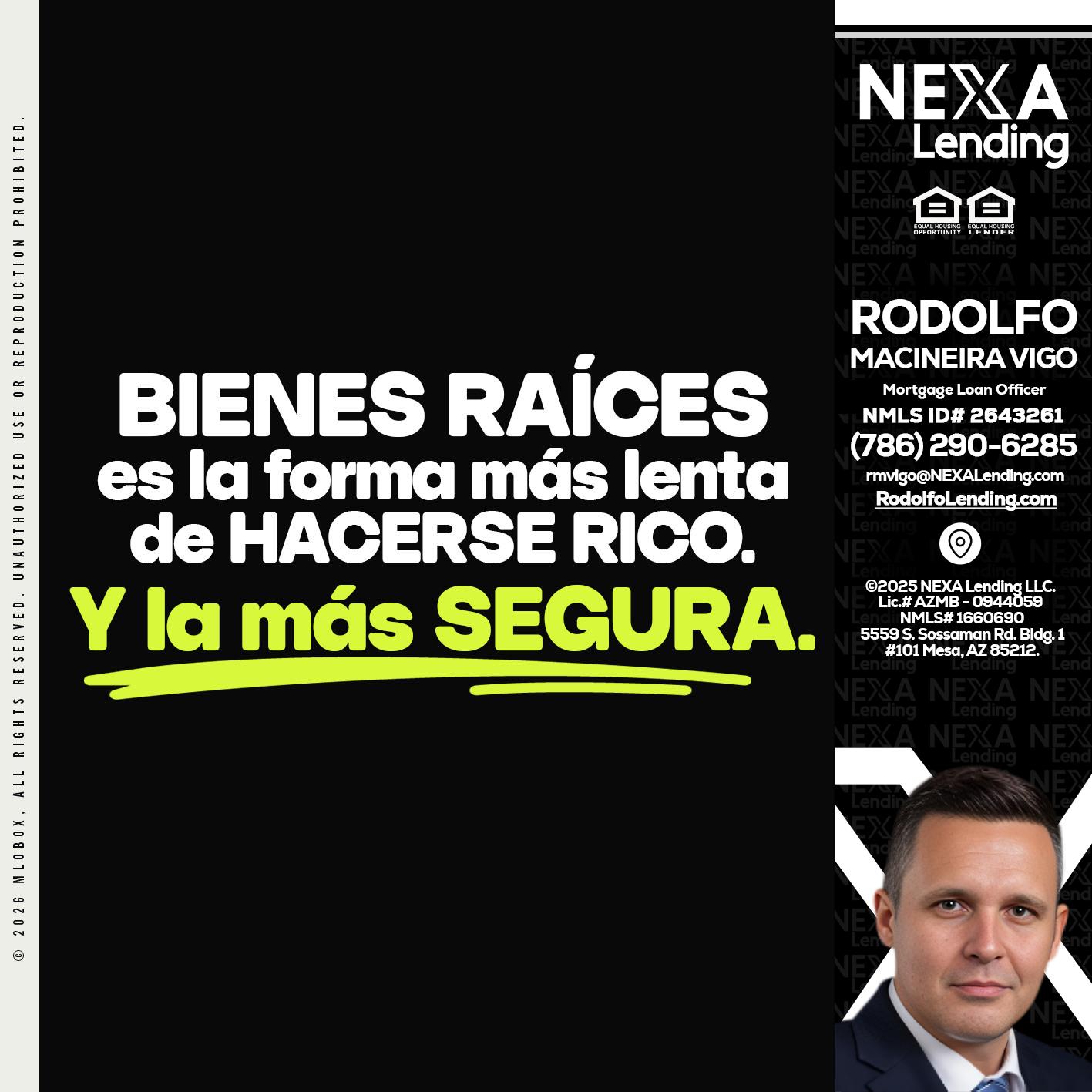 bienes raíces - Rodolfo Macineira Vigo -Mortgage Loan Officer