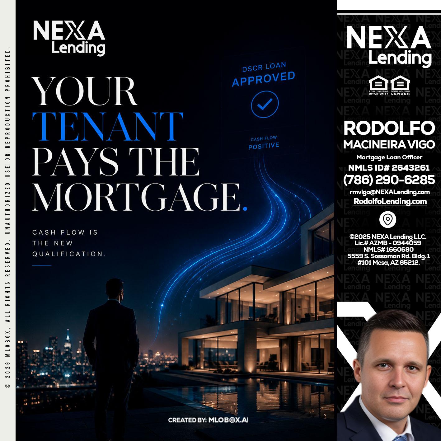 DSCR LOANS - Rodolfo Macineira Vigo -Mortgage Loan Officer