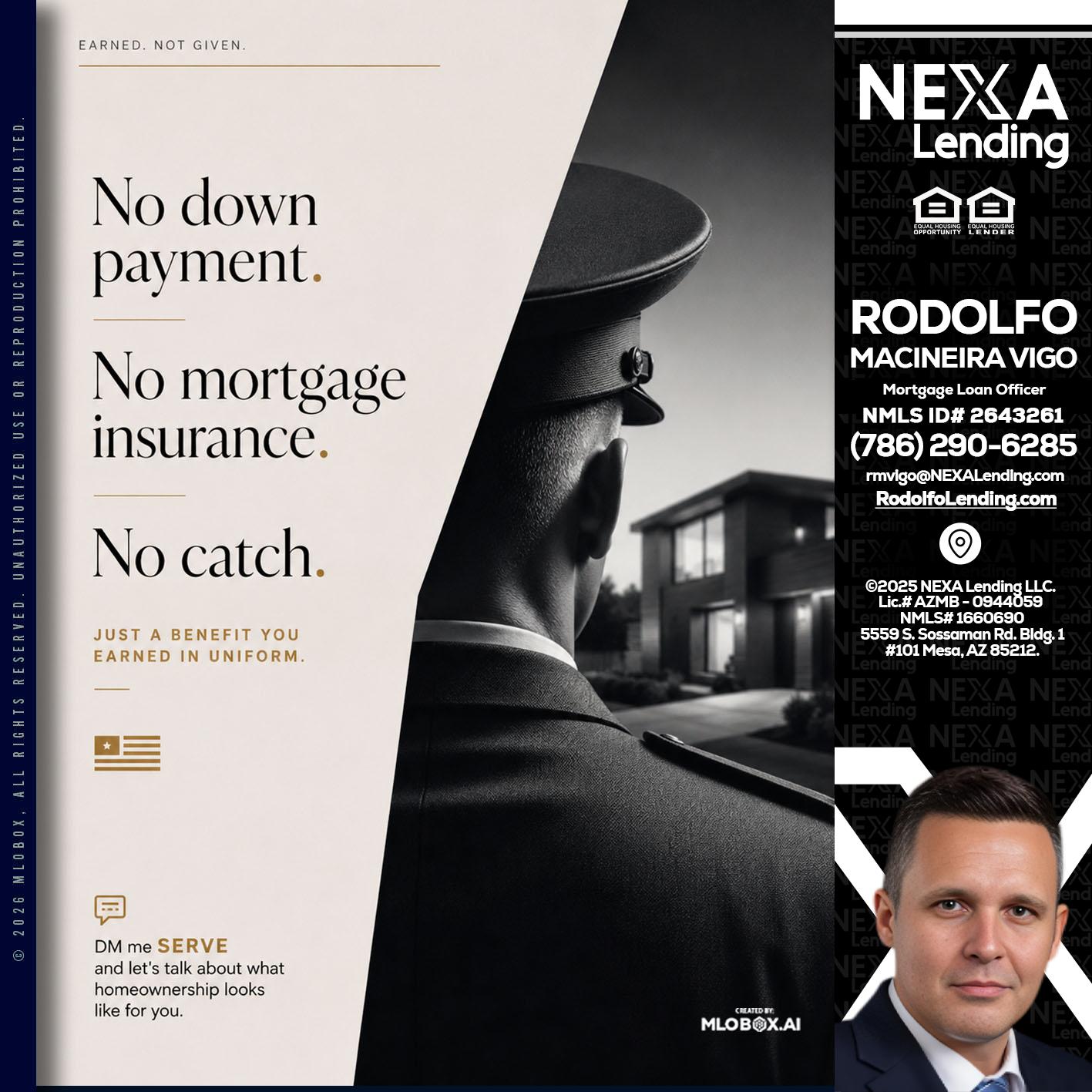 NO DOWN PAYMENT - Rodolfo Macineira Vigo -Mortgage Loan Officer